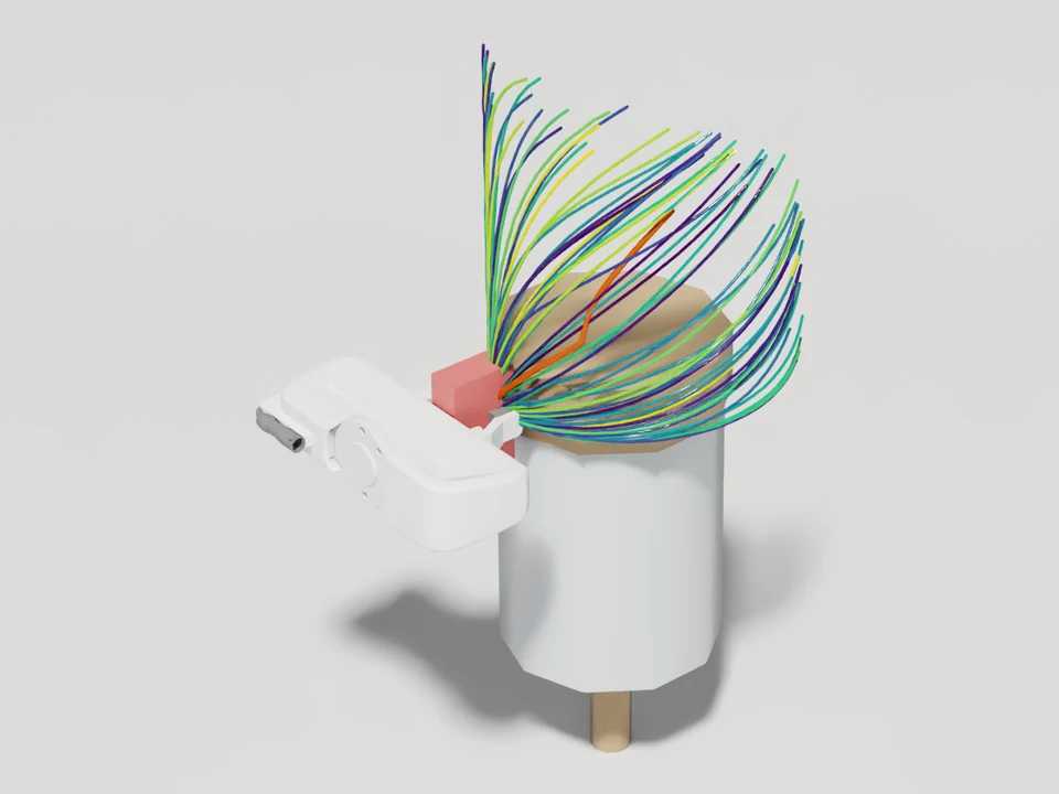 Cylindrical: trajectory ensemble at grasp closure